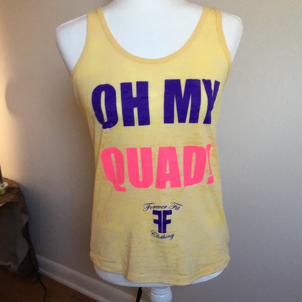 Next level Tank top Oh My Quad!Size large.